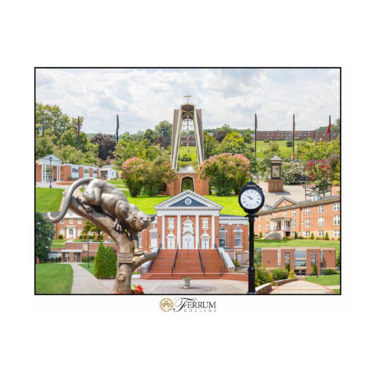 16x20 Print Landscape Ferrum College Campus Store